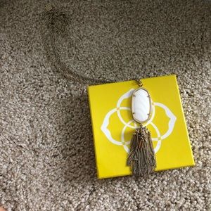 Kendra Scott white long necklace